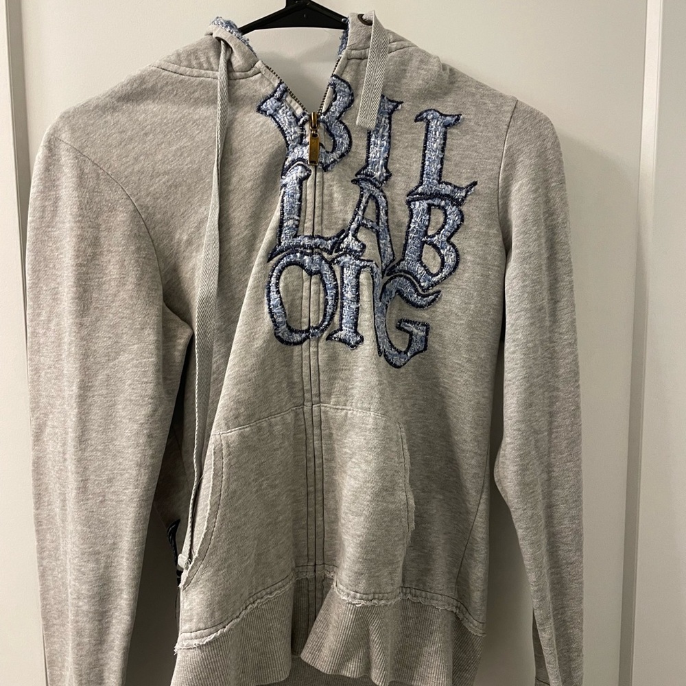 dead stock billabong zip up hoodie sweatshirt